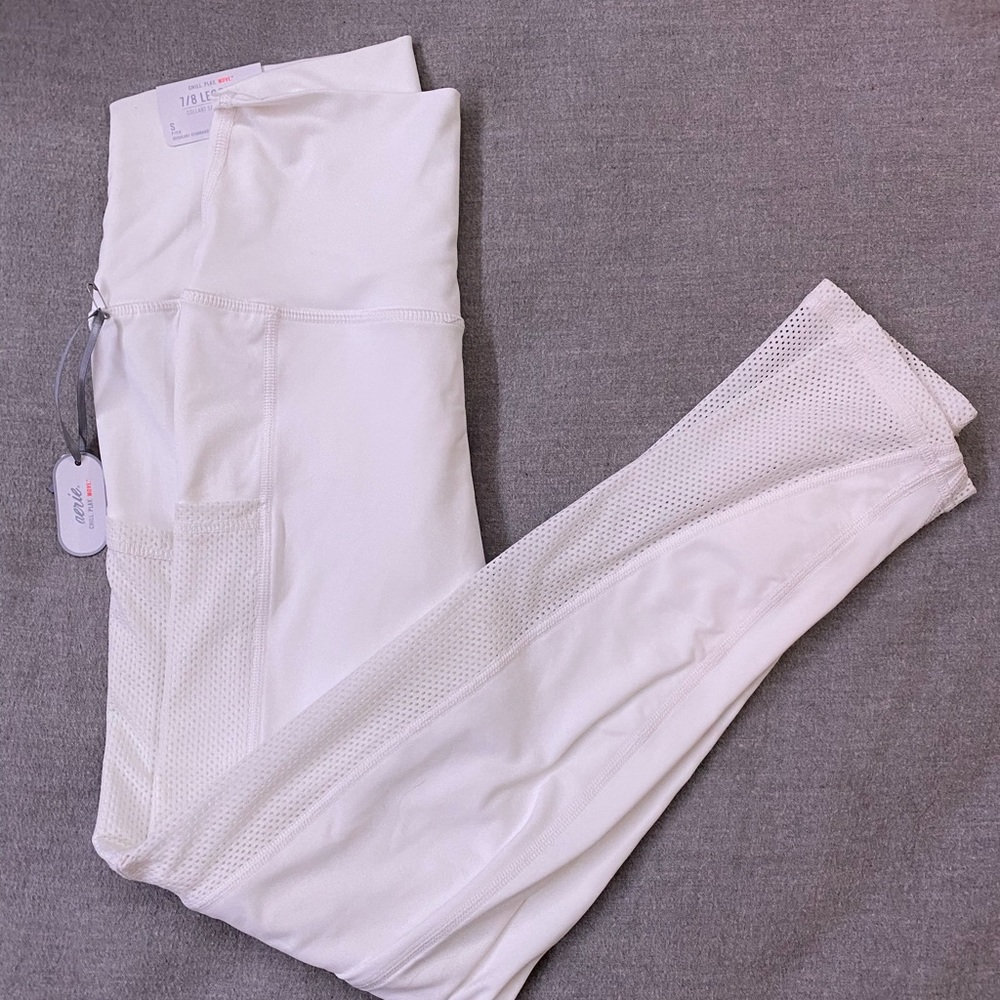 Aerie American Eagle white leggings